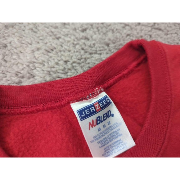 My HEB Here Everything's Better Pullover Mens M Jerzees NuBlend Employee Red - Picture 3 of 7